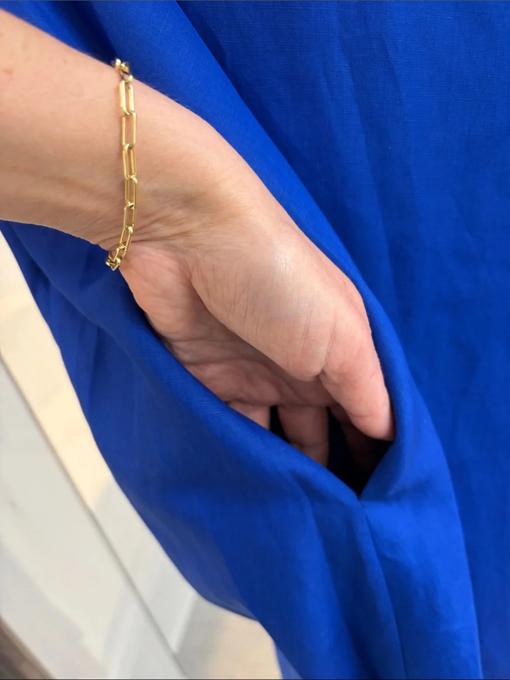 COS Royal Blue oversized twist detail Tencel Dress with pockets NWT - Picture 2 of 6